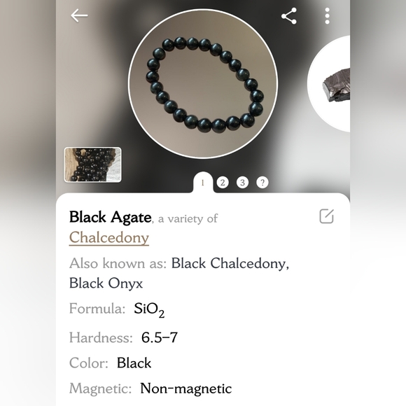 Black Agate Chalcedony Onyx Stone Knotted Beaded Long Vintage Mourning Necklace - Picture 5 of 6